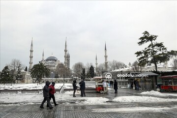 بارش زیبای برف در استانبول