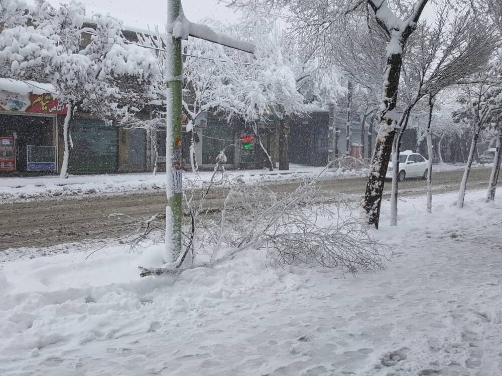 بارش پراکنده برف در استان‌های غربی کشور