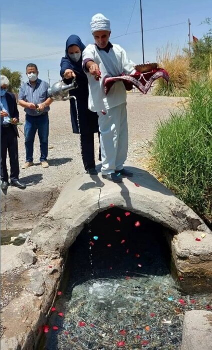 برگزاری آئین گل و گلاب و گلباران قنات های جهانی بم پس از ۵۰ سال