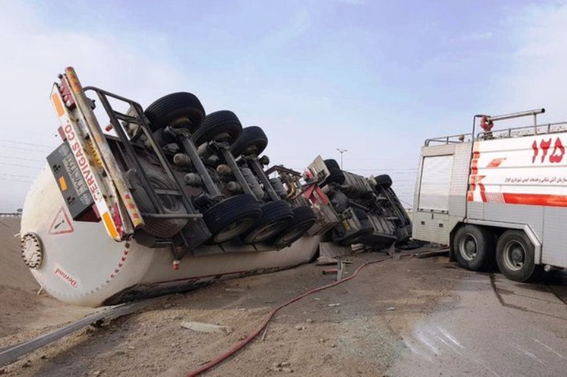 واژگونی ۲۶ تانکر در جاده های کردستان طی سال گذشته
