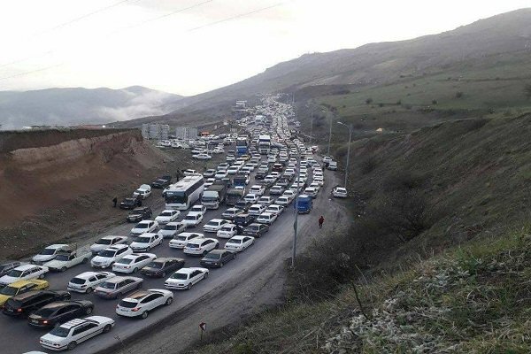 ترافیک سنگین در محور آزادراه تهران- ساوه 