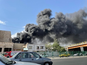آتش در شرق تهران