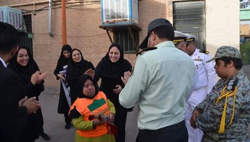 بچه های سندرم داون سیرجان در لباس پلیس