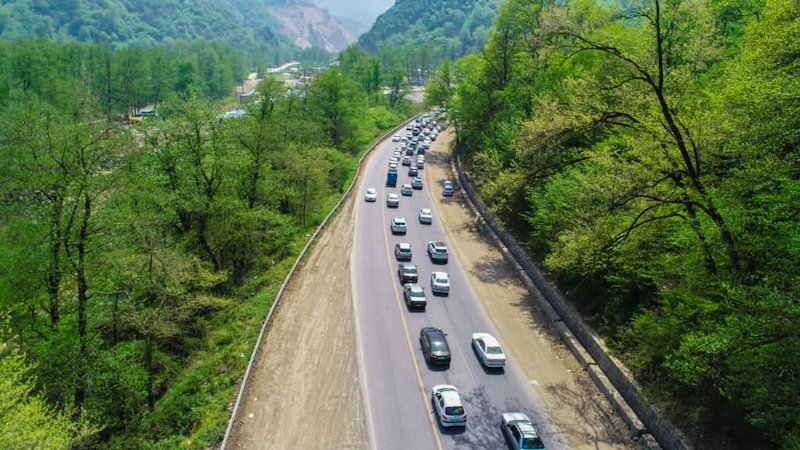 ترافیک سنگین در محورهای هراز و شهریار-تهران 