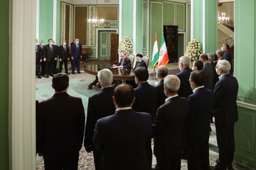 نشست مطبوعاتی روسای جمهور ایران و تاجیکستان