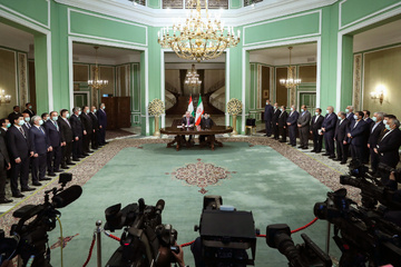 نشست مطبوعاتی روسای جمهور ایران و تاجیکستان