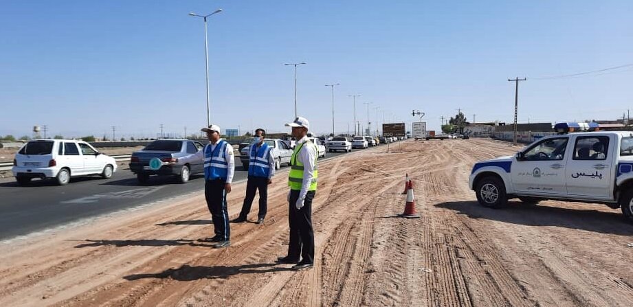 پوشش ترافیکی محور های پر تردد سیرجان