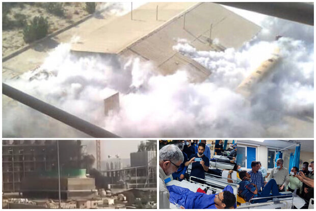 حضور جهادی تیم سلامت فارس در حادثه کارخانه کربنات سدیم فیروزآباد
