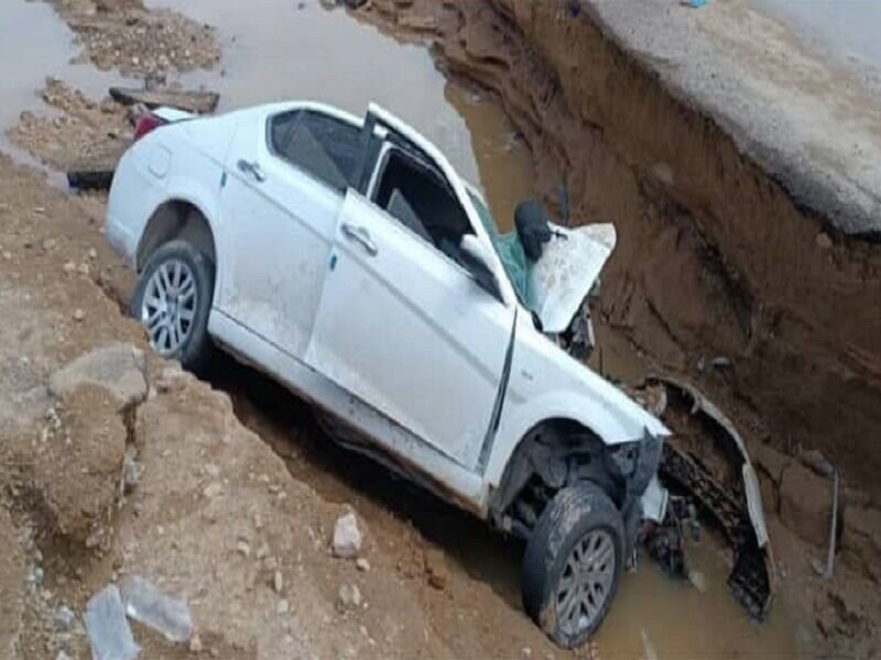 دو فوتی و دو مصدوم در حادثه واژگونی خودرو بر اثر وقوع سیلاب در رفسنجان