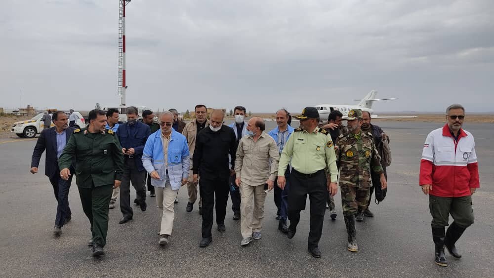 وزیر کشور جهت بررسی مناطق سیل زده وارد رفسنجان شد