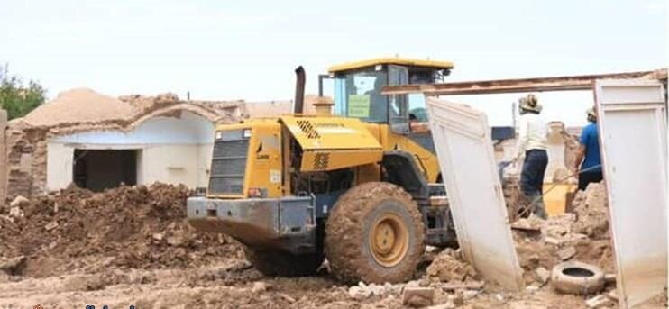 آغاز عملیات آوار برداری واحدهای خسارت دیده از سیل رفسنجان و سیرجان