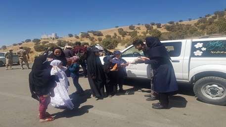 فعالیت فرهنگی موکب سیار و ثابت کودک و نوجوان در مرزباشماق مریوان