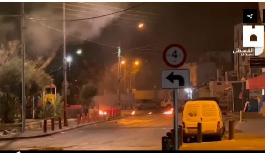 درگیری جوانان فلسطینی با نیروهای اشغالگر در قدس+ ویدئو