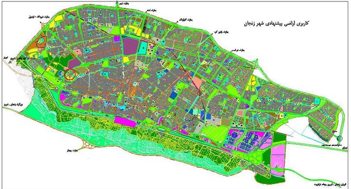 ۴۵۰۰ هکتار از وسعت شهر زنجان در طرح تفصیلی قابلیت مسکونی دارد