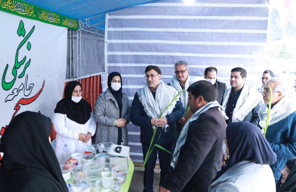 ارائه خدمات بهداشتی و درمانی به زائرین حاج قاسم سلیمانی