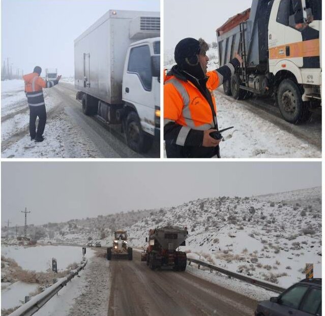 فعالیت ۱۰ تیم راهداری در جاده های جنوب کرمان/تردد با زنجیر چرخ امکان پذیر است