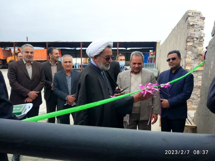 افتتاح طرح آبیاری تحت فشار قطره ای در شهرستان سیرجان
