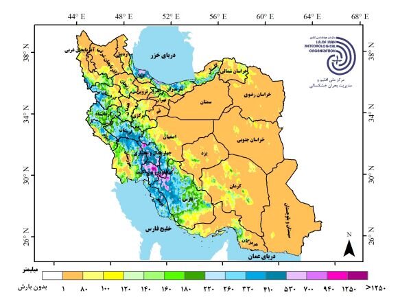 کاهش ۵۸.۸ درصدی بارش های امسال استان کرمان از میانگین سالانه