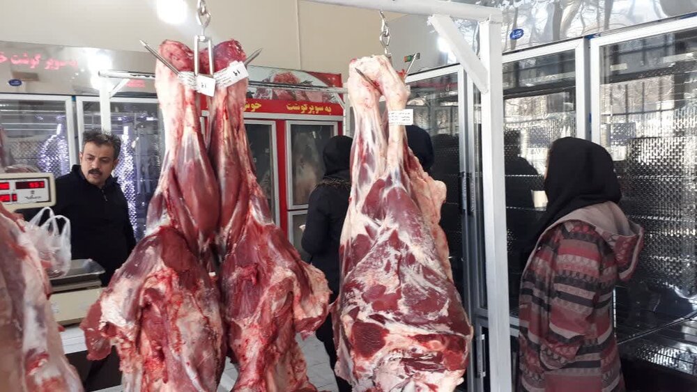 غرفه توزیع گوشت گرم گوسفندی و گوساله در سنندج برپا شد
