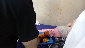 خدمت به زائرین با حضور کادر درمانی هلال احمر در نجف اشرف