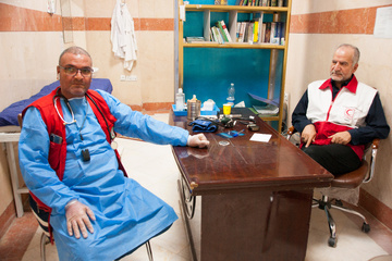 پوشش امدادی به زائران علوی توسط هلال احمر ایران و عراق