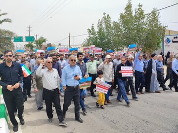 گزارش تصویری راهپیمایی روز جهانی قدس ، شهر لامِرد فارس - عکاس محمود صابری زاده