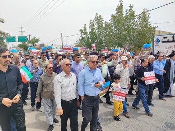 گزارش تصویری راهپیمایی روز جهانی قدس ، شهر لامِرد فارس - عکاس محمود صابری زاده
