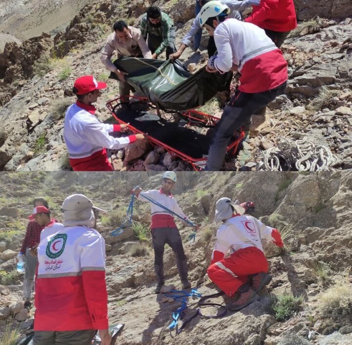فوت یک شهروند رفسنجانی در حادثه سقوط از کوه های اودرج رفسنجان