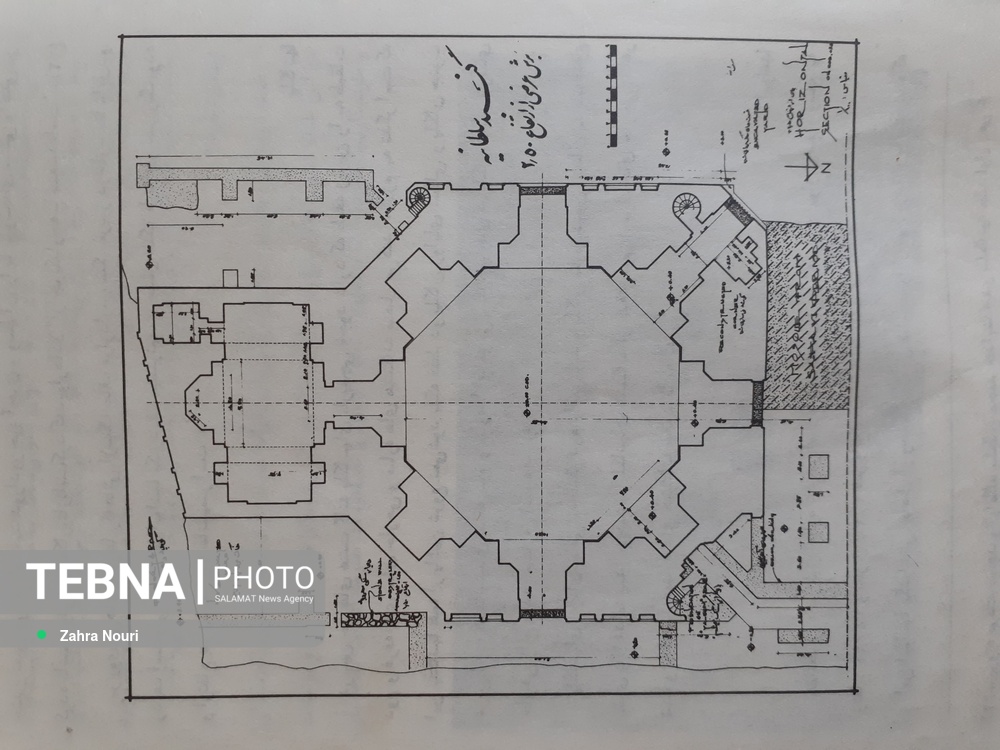 تصویری از پلان ساخت گنبد سلطانیه زنجان 