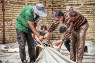 برپایی خیمه های حسینی و آیین چاووش محرم در سیرجان