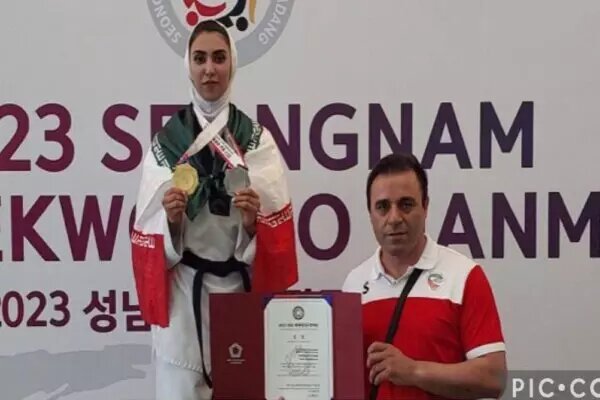 صید دو مدال خوشرنگ توسط بانوی تکواندوکار کردستانی