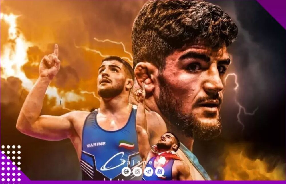 کشتی گیر سقزی بر بام جهان ایستاد