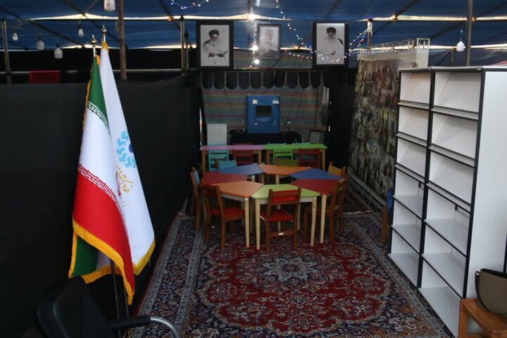 موکب ویژه کتابخانه های اربعین در مرز باشماق مریوان برپاشد