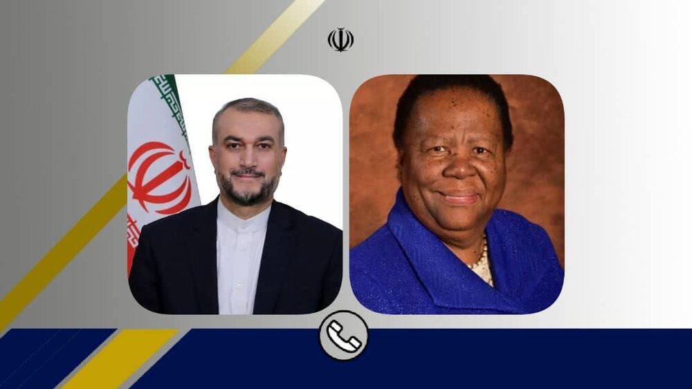 رایزنی تلفنی وزرای امور خارجه جمهوری اسلامی ایران و آفریقای جنوبی