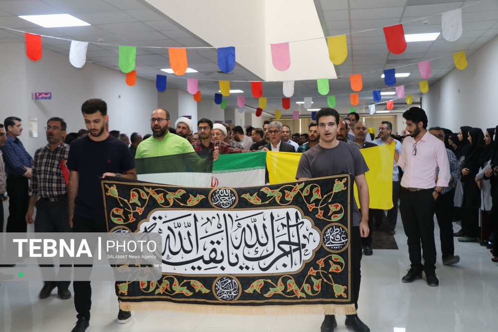 تجمع اساتید، دانشجویان و کارکنان دانشگاه علوم پزشکی در محکومیت حمله وحشیانه رژیم غاصب اسرائیل به مردم مظلوم غزه