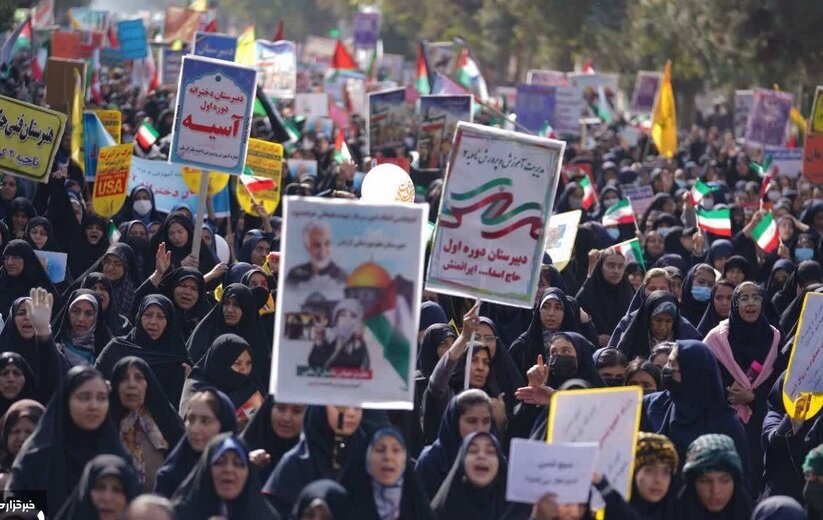 حماسه آفرینی مردمان ملک سلیمان در ۱۳ آبان ماه+ تصاویر
