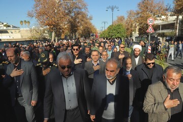 گزارش تصویری تشییع پیکر شهدای گمنام در شیراز