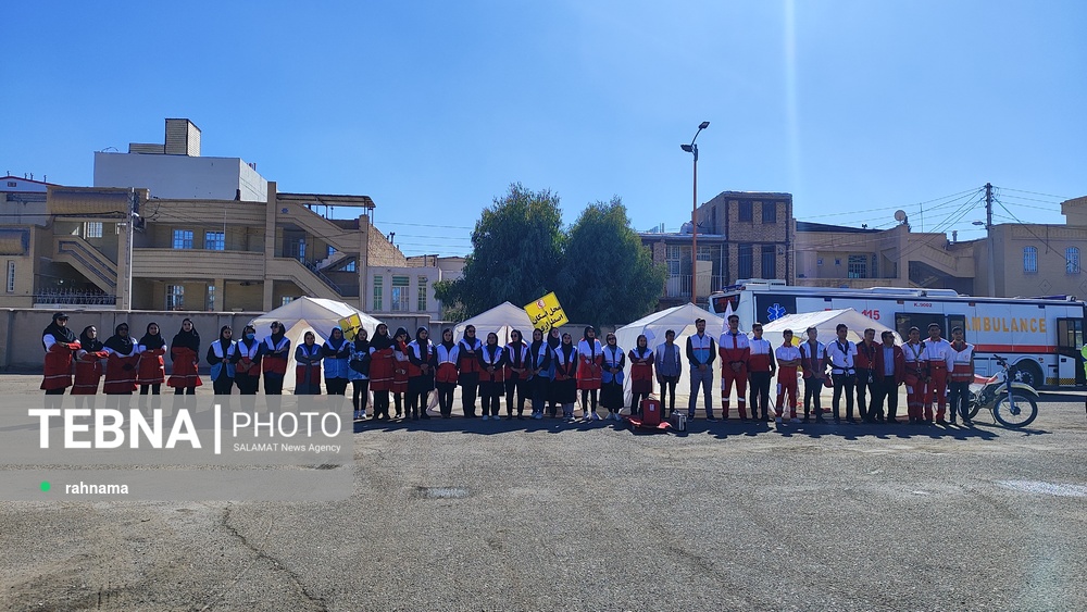 مانور بزرگ ایمنی در برابر زلزله شهرستان سیرجان