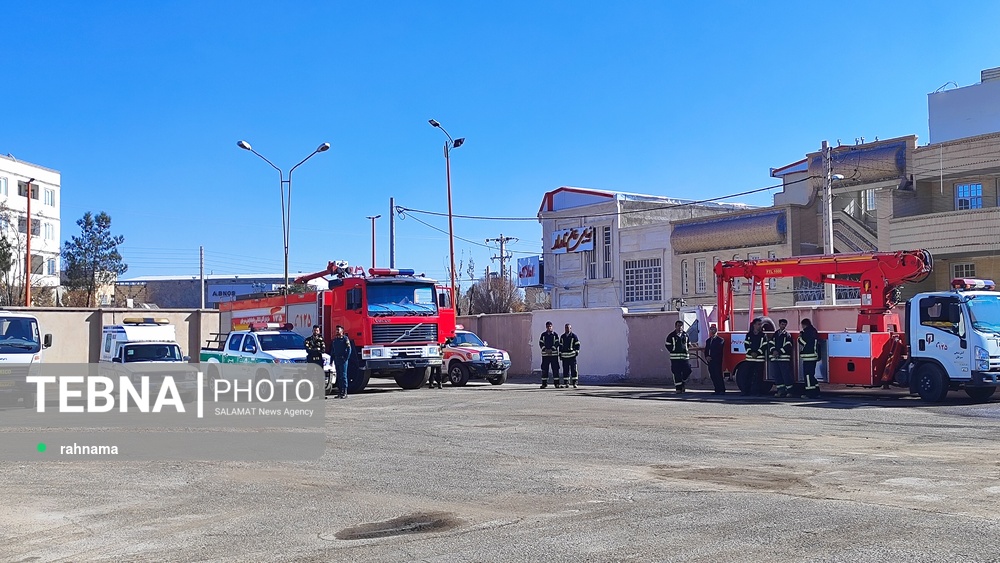 مانور بزرگ ایمنی در برابر زلزله شهرستان سیرجان