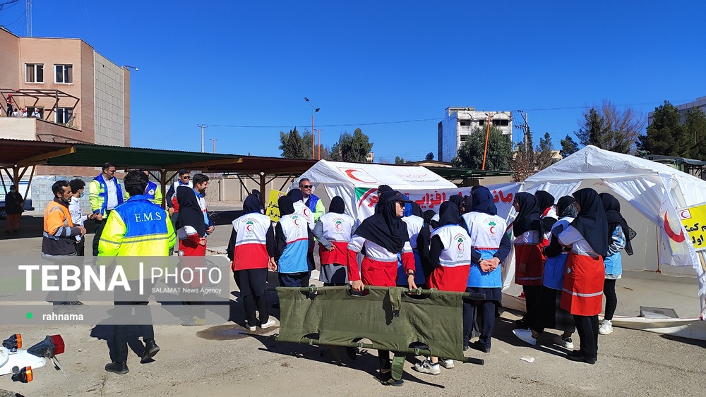 مانور بزرگ ایمنی در برابر زلزله شهرستان سیرجان