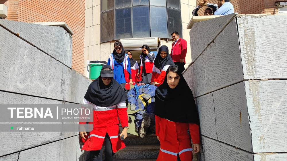 مانور بزرگ ایمنی در برابر زلزله شهرستان سیرجان