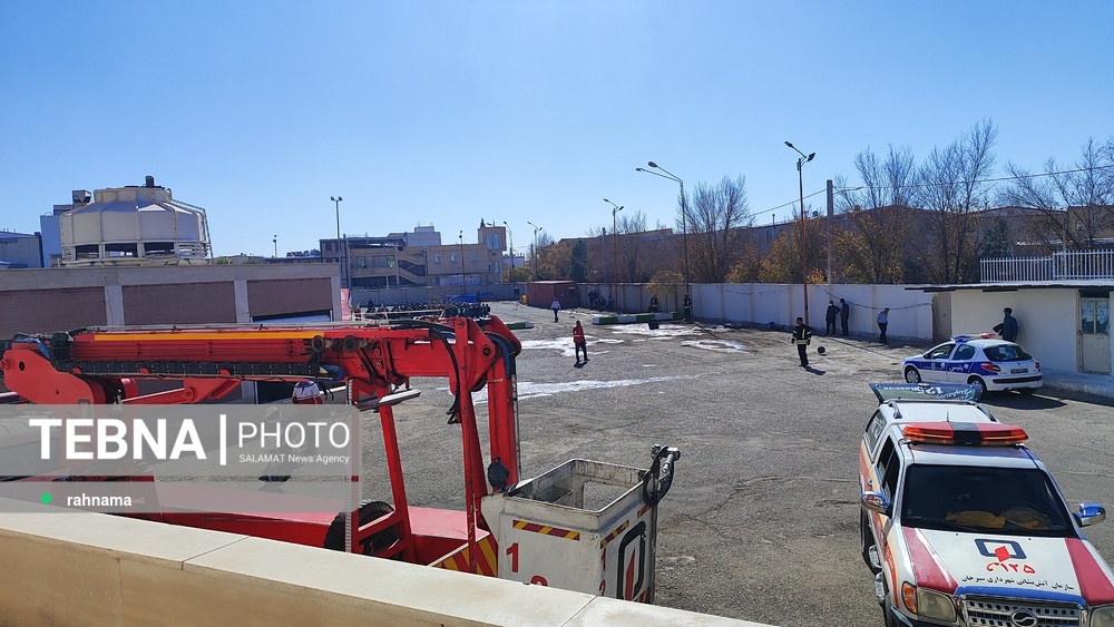 مانور بزرگ ایمنی در برابر زلزله شهرستان سیرجان