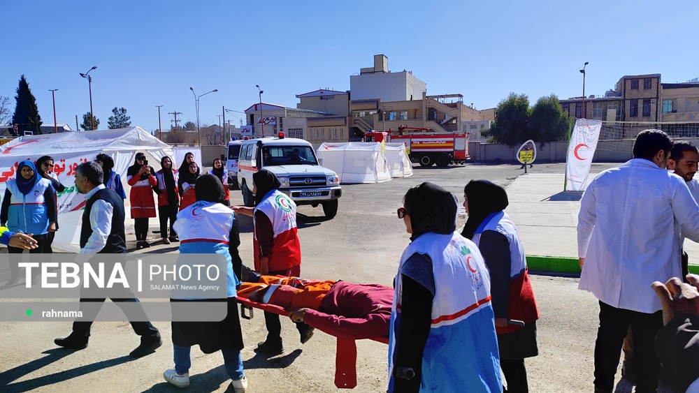 مانور بزرگ ایمنی در برابر زلزله شهرستان سیرجان