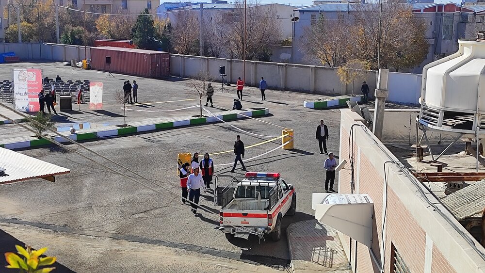 مانور بزرگ ایمنی در برابر زلزله شهرستان سیرجان