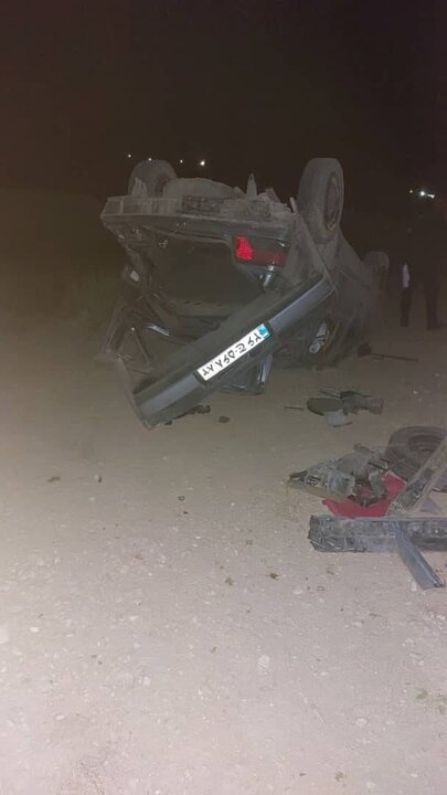 یک کشته در واژگونی پژو در جاده زرین دشت