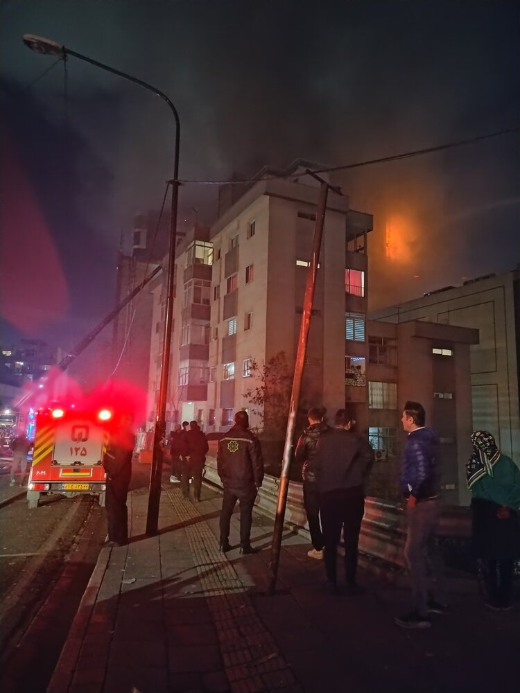 بیمارستان گاندی تهران آتش گرفت