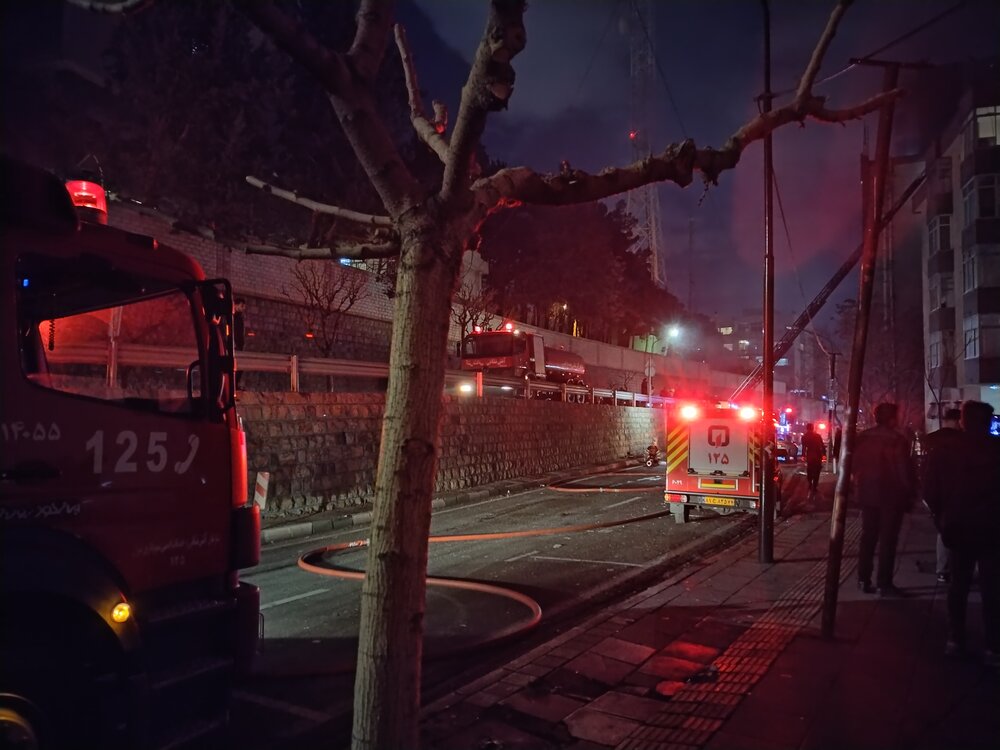 بیمارستان گاندی تهران آتش گرفت