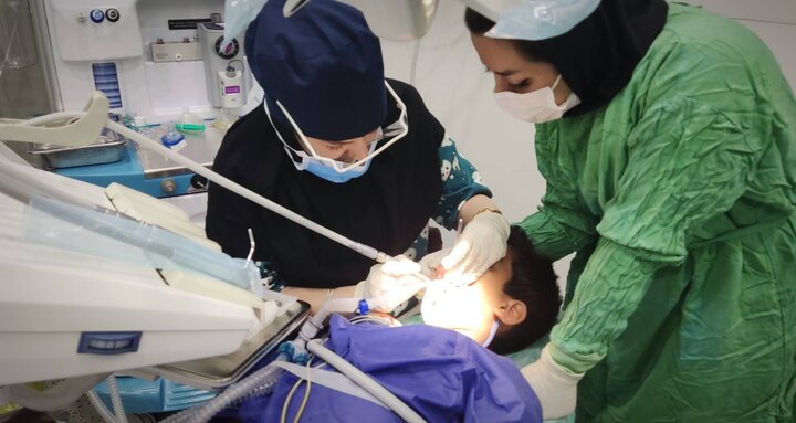 ۵۰ خدمت دندانپزشکی تحت بیهوشی طی دو روز در لارستان