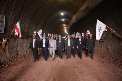 افتتاح تونل شماره ۶ خط ریلی سیرجان - بردسیر