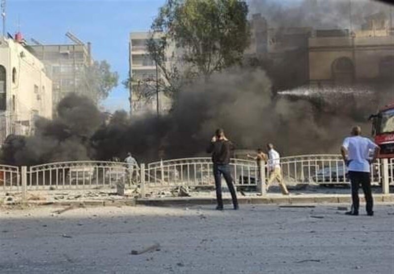 حمله هوایی اسرائیل به ساختمان مجاور سفارت ایران در دمشق + تصاویر